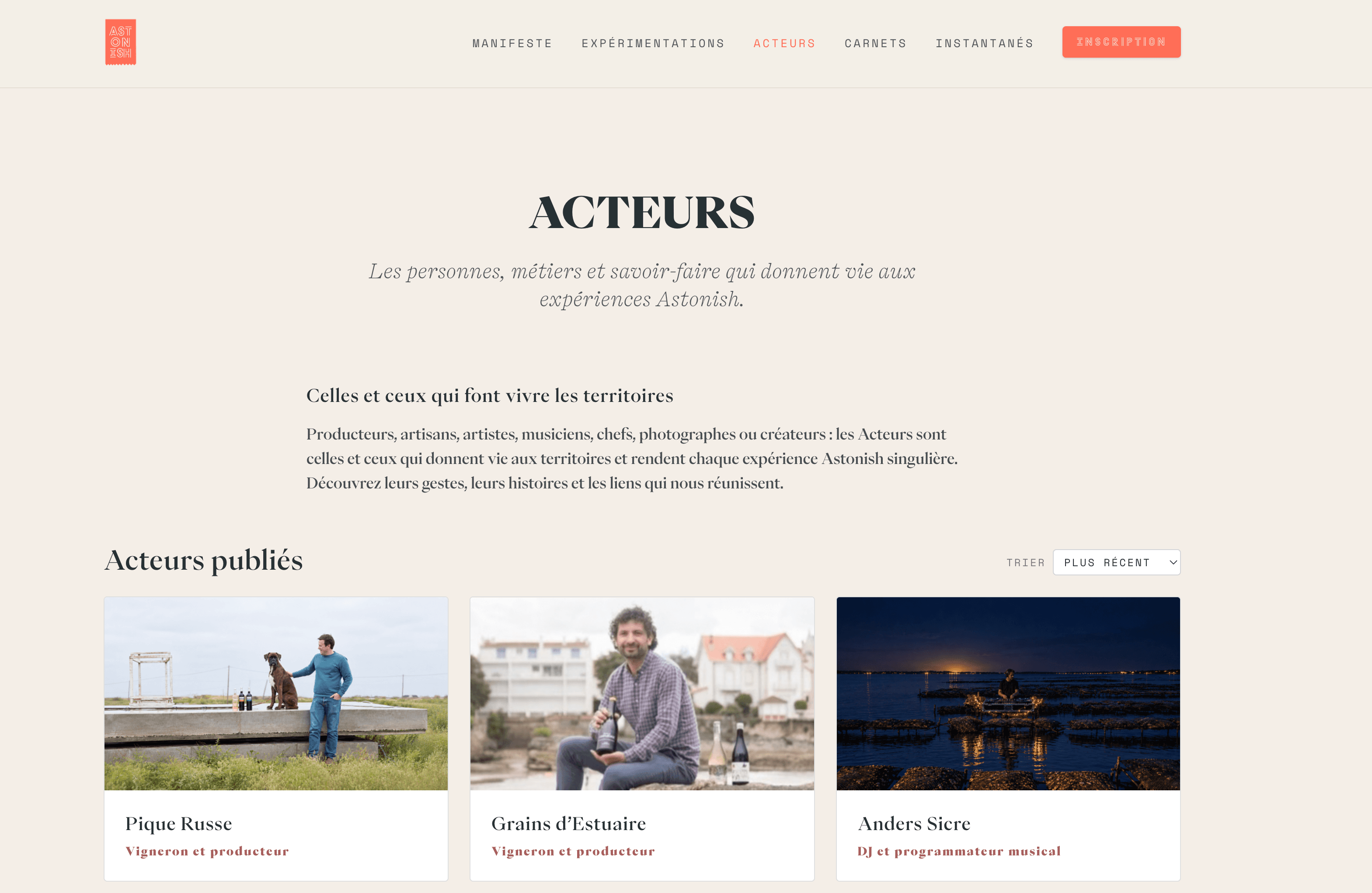 Le site en cours de finitions, avec la grille des acteurs